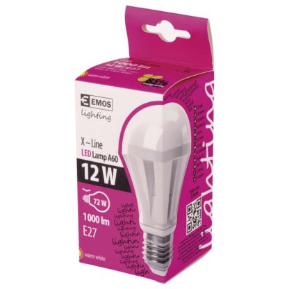 12W E27 A60 LED žiarovka X-LINE teplá biela - Image 2